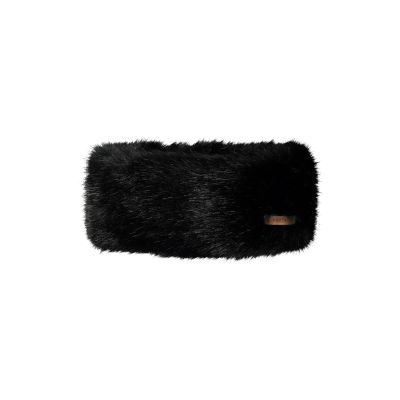 Fur Headband in schwarz