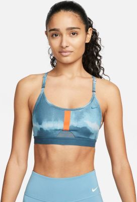 NIKE Damen Top W NK DF INDY DYE AOP BRA in pink