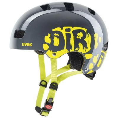 uvex kid 3 dirtbike grey-lime 55-58 in grau