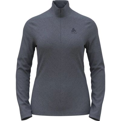 ODLO Damen Pullover Mid layer 1/2 zip ROY in grau