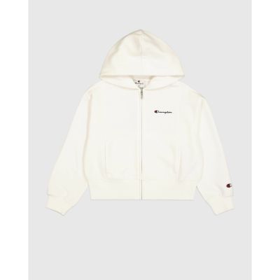 Hooded Full Zip Sweatshirt in weiß