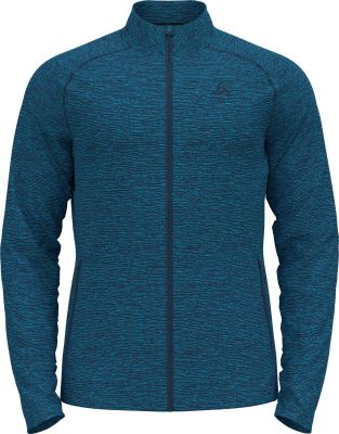 ODLO Herren Unterjacke Mid layer full zip SESVENNA in blau