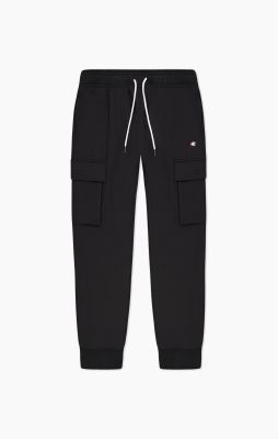 Rib Cuff Cargo Pant in schwarz