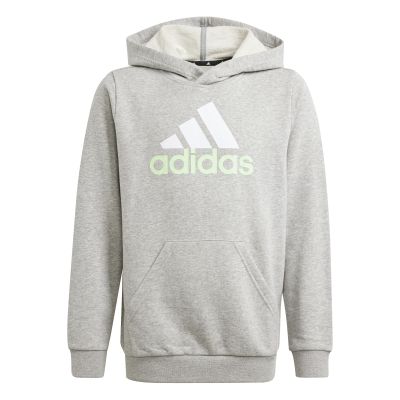 Unisex Essentials 2 Colored Big Logo Cotton Hoodie in grau