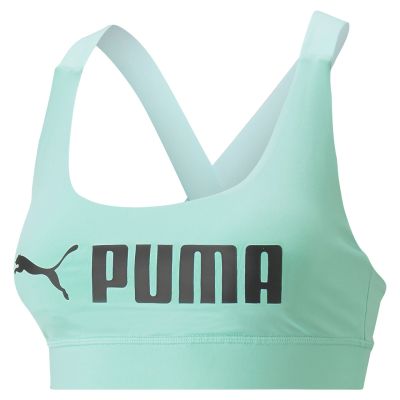 Mid Impact Puma Fit Bra in grün