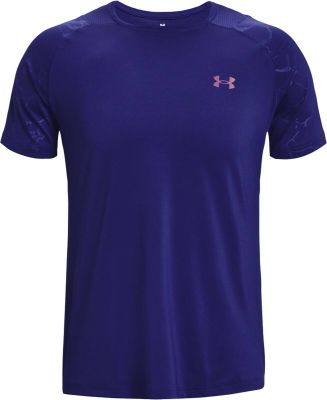 UNDER ARMOUR Herren Shirt UA Rush Emboss SS in blau