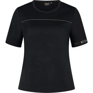 Damen Shirt T-Shirt 1/2 Arm in schwarz