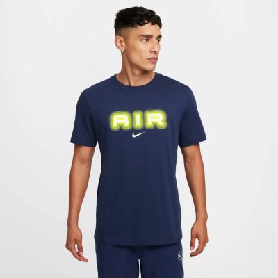 Nike M Nsw Sw Air Graphic Tee - midnight navy/volt in 410 midnight navy/volt