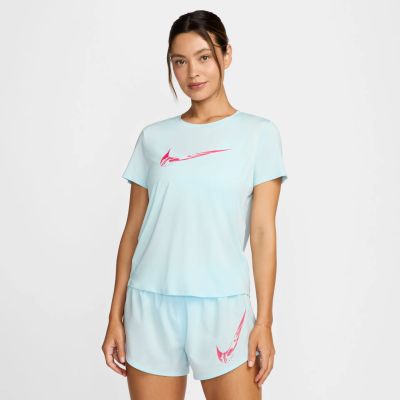 W NK ONE SWOOSH HBR DF SS TOP in blau