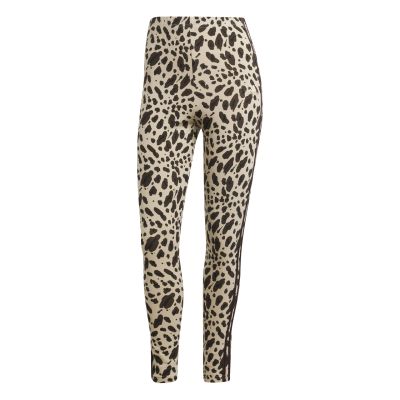 ESSENTIALS 3 STRIPES ANIMAL PRINT LEGGINGS in braun