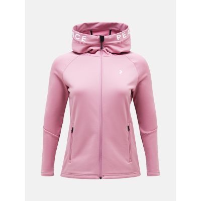 W Rider Zip Hood-BITTER ROOT in rosa