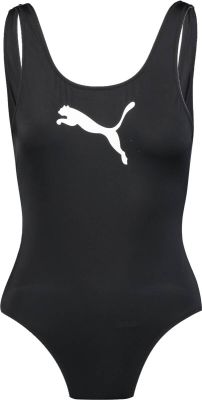 PUMA Damen Badeanzug SWIM WOMEN SWIMSUIT 1P in schwarz