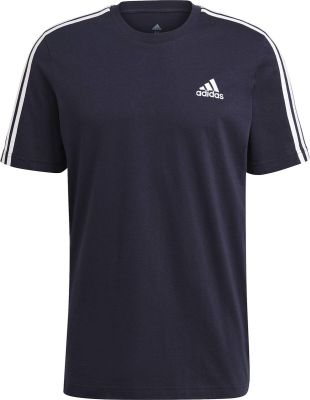 adidas Herren Essentials 3-Streifen T-Shirt in schwarz