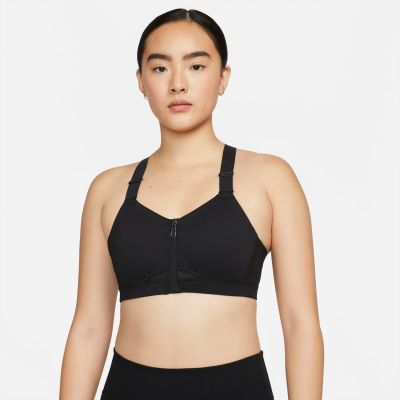 W NK DF ALPHA ZIP-FRONT BRA 010 XL/C in schwarz