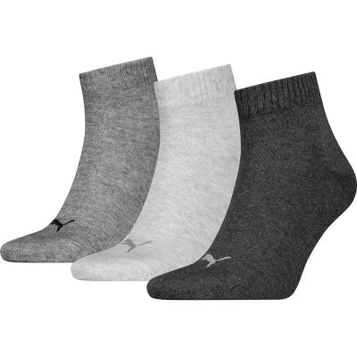 Herren Socken UNISEX QUARTER PLAIN 3P in grau