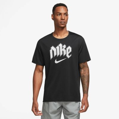 NIKE Herren M NK DF RUN DVN MILER SS in weiß