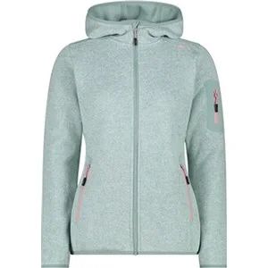 Damen Unterjacke Kapuzen Fleecejacke Strick in silber