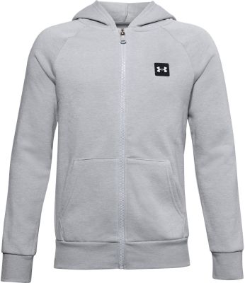 UA RIVAL FLEECE FZ HOODIE 011 XS in grau