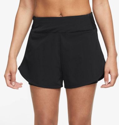 NIKE Damen Shorts W NK BLISS DF MR 3IN 2N1 SHORT in schwarz