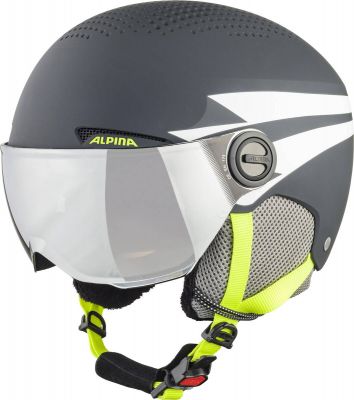 ALPINA Kinder Helm ZUPO VISOR in grau