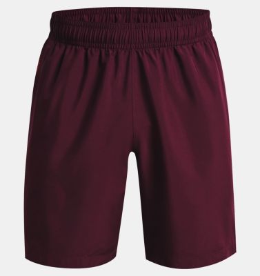 He.-Shorts UA WOVEN GRAPHIC SHORTS<br>100% Polyester in 600 dark maroon