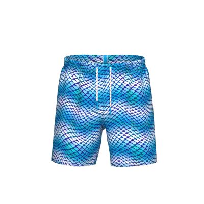 MEN`S BEACH BOXER ALLOVER in blau