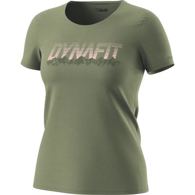 Graphic Cotton T-Shirt Damen in 291 sage/range