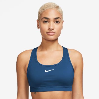 Nike W Nk Swsh Med Spt Bra in blau