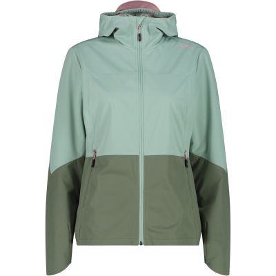 WOMAN JACKET FIX HOOD in e421 jade