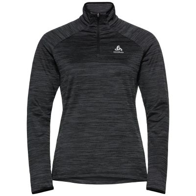 Mid layer 1/2 zip RUN EASY WARM in schwarz