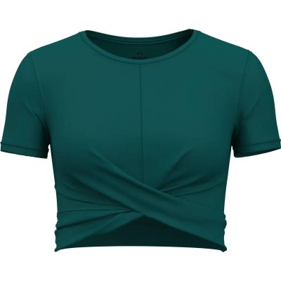 UNDER ARMOUR Damen Shirt MOTION CROSSOVER CROP SS in grün