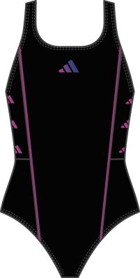 LOGO SUIT in black/lucid fuchsia