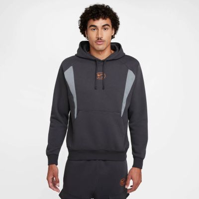 Nike M Nsw Sw Air Po Hoody Flc Bb - black/fir/white in 061 black/fir/white