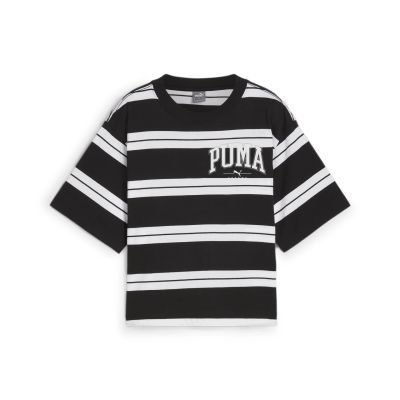 PUMA SQUAD Striped Tee in schwarz