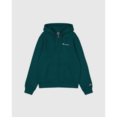 Hooded Full Zip Sweatshirt in grün