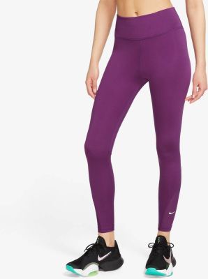 NIKE Damen Tight W NK ONE DF MR 7/8 TGT in rot