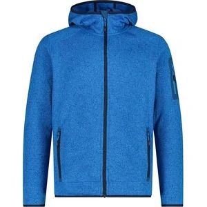 Herren Unterjacke Kapuzen Fleecejacke in blau