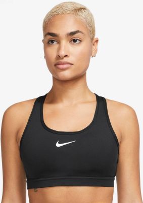 NIKE Damen Top W NK SWSH MED SPT BRA in schwarz