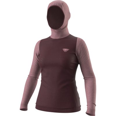 Tigard Merino Kapuzenshirt Langarm Damen in 6241 mokarosa/6560