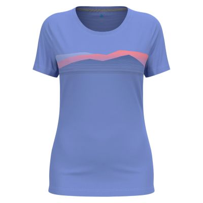 F-Dry T-Shirt mit Bergkamm-Print in blau