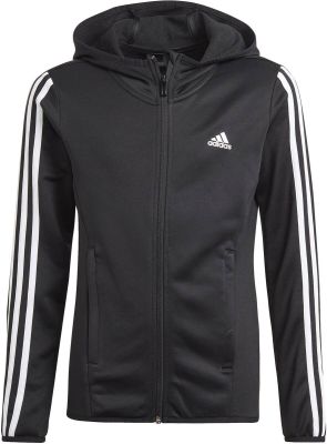 adidas Kinder adidas Designed To Move 3-Stripes Kapuzenjacke in schwarz