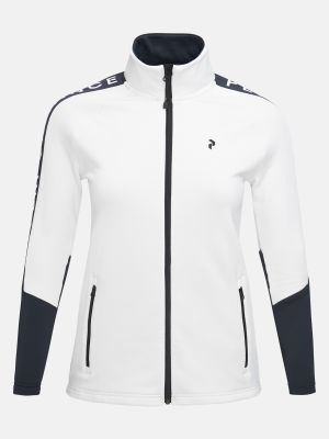 W Rider Mid Zip Jacket-OFFWHITE-BLACK in weiß