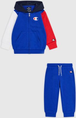 CHAMPION Kinder Sportanzug Hooded Full Zip Suit in blau