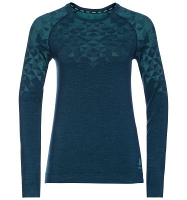 BL TOP crew neck l/s KINSHIP PW 200 in blau