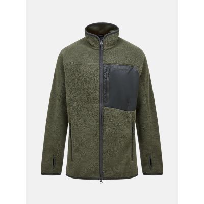 M Pile Zip Jacket in grün