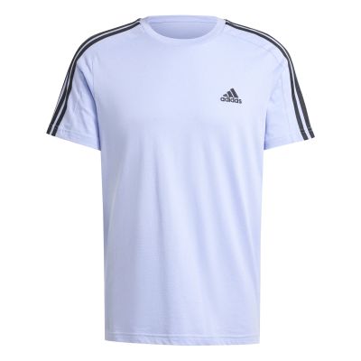 ESSENTIALS SINGLE JERSEY 3-STRIPES T-SHIRT in blau