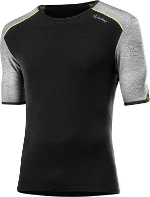 LÖFFLER Herren Unterhemd M SHIRT S/S TRANSTEX MERINO in schwarz