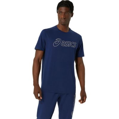 ASICS LOGO SS TEE in blau