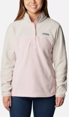 COLUMBIA-Damen-Fleece-Benton Springs 1/2 Snap Pullover in pink