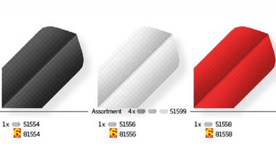 BULL´S BULL'S Nylon Flights Sortiment 554/556/558 in silber/hellgrau